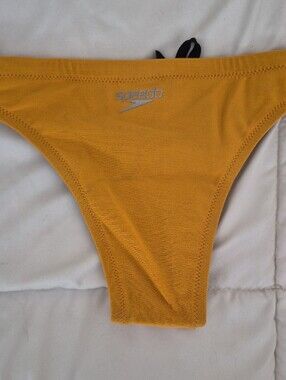 Speedo Womens Yellow Cheeky Bikini Bottoms Xs